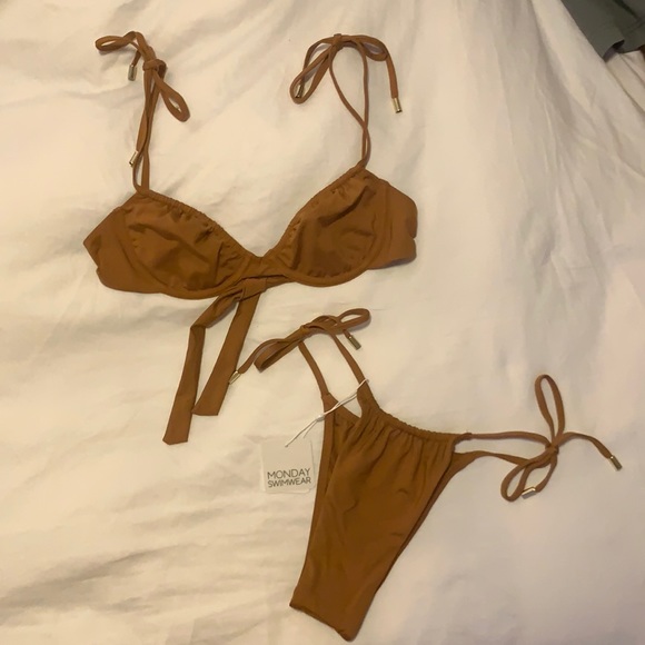 Monday Swimwear Brown Bikini Set - Picture 4 of 13